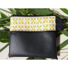 Petite Pochette Tissus enduit et Simili cuir