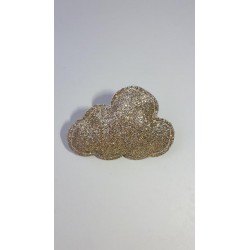 Broche pailletée dorée Nuage