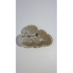 Broche pailletée dorée Nuage