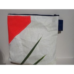 Grande Pochette en Voile de Bateau Barre Rouge